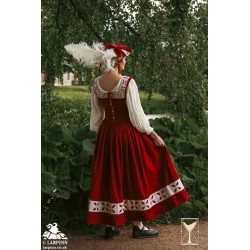 Kampfrau Dress - Landsknecht - Red & White - LARP Costumes