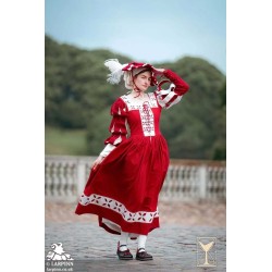 Kampfrau Dress - Landsknecht - Red & White - LARP Costumes