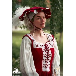 Kampfrau Dress - Landsknecht - Red & White - LARP Costumes