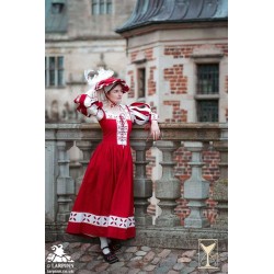 Kampfrau Dress - Landsknecht - Red & White - LARP Costumes
