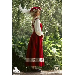 Kampfrau Dress - Landsknecht - Red & White - LARP Costumes