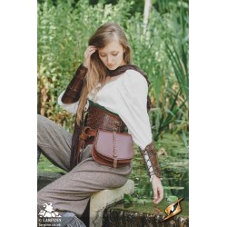 Medieval Laced Pouch - Brown - Large - LARP Costumes