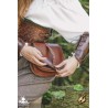Medieval Laced Pouch - Brown - Large - LARP Costumes