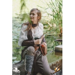 Medieval Laced Pouch - Brown - Large - LARP Costumes