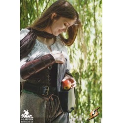 Medieval Laced Pouch - Black - Large - LARP Costumes