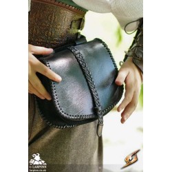 Medieval Laced Pouch - Black - Large - LARP Costumes
