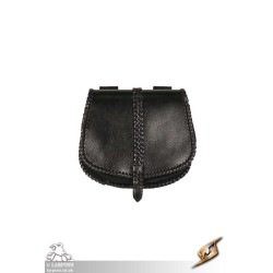 Medieval Laced Pouch - Black - Large - LARP Costumes