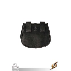 Medieval Laced Pouch - Black - Large - LARP Costumes