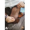 Medieval Laced Pouch - Brown - Small - LARP Costume