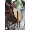 Medieval Laced Pouch - Brown - Small - LARP Costume