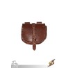 Medieval Laced Pouch - Brown - Small - LARP Costume