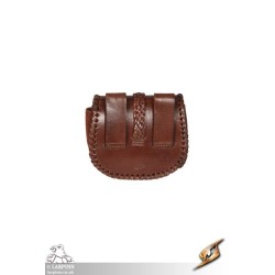 Medieval Laced Pouch - Brown - Small - LARP Costume
