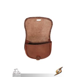 Medieval Laced Pouch - Brown - Small - LARP Costume
