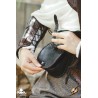 Medieval Laced Pouch - Black - Small - LARP Costume