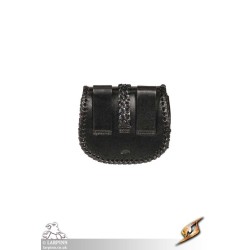 Medieval Laced Pouch - Black - Small - LARP Costume