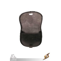 Medieval Laced Pouch - Black - Small - LARP Costume