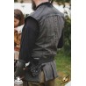 Rugged Canvas Jerkin - Grey & Black - LARP Costume