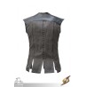 Rugged Canvas Jerkin - Grey & Black - LARP Costume