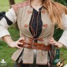 Rugged Canvas Jerkin - Dryad Green & Brown - LARP Costume