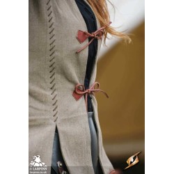 Rugged Canvas Jerkin - Dryad Green & Brown - LARP Costume