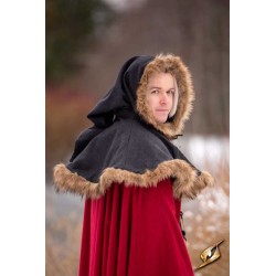 Fimbul Hood - Wool - Black - LARP Costumes