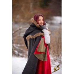 Fimbul Hood - Wool - Black - LARP Costumes