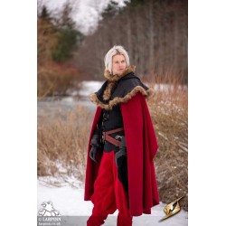 Fimbul Hood - Wool - Black - LARP Costumes