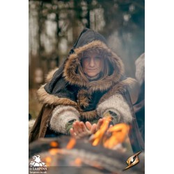 Fimbul Hood - Wool - Black - LARP Costumes