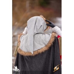 Fimbul Hood - Wool - Light Grey - LARP Costume