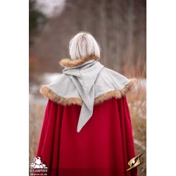 Fimbul Hood - Wool - Light Grey - LARP Costume