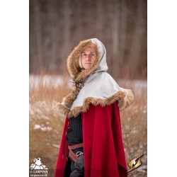 Fimbul Hood - Wool - Light Grey - LARP Costume