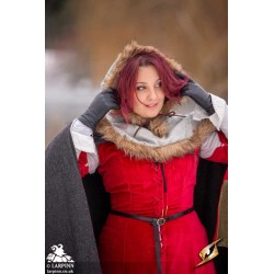 Fimbul Hood - Wool - Light Grey - LARP Costume