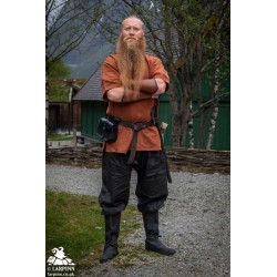 Wodan Linen Viking Breeches - Black - LARP Trousers