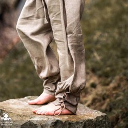 Wodan Linen Viking Breeches - Stone Gray - LARP Trousers
