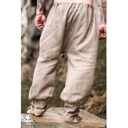 Wodan Linen Viking Breeches - Stone Gray - LARP Trousers