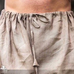 Wodan Linen Viking Breeches - Stone Gray - LARP Trousers