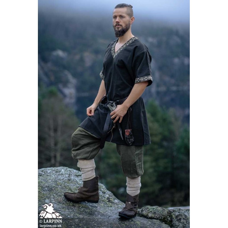Wodan Linen Viking Breeches - Olive - LARP Trousers