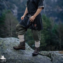 Wodan Linen Viking Breeches - Olive - LARP Trousers