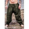 Wodan Linen Viking Breeches - Olive - LARP Trousers