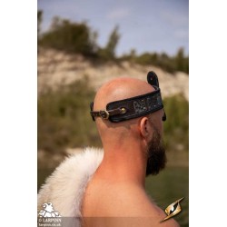 Headband of Strength - Dark Brown & Black - LARP Costume