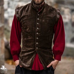 Pierre Doublet Vest - Brown - LARP Costumes