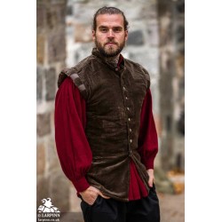 Pierre Doublet Vest - Brown - LARP Costumes