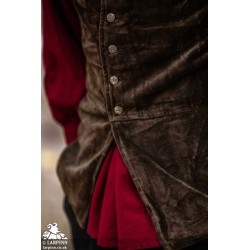 Pierre Doublet Vest - Brown - LARP Costumes