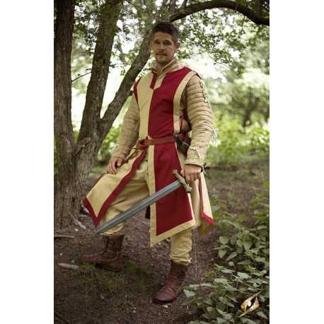 War Tabard - Dark Red & Beige