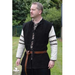 Othello Leather Vest - Black