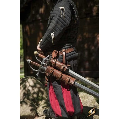 Double Holder/Scabbard - Brown