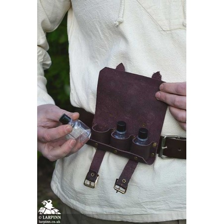 Borr Healers Triple Potion Pouch - Brown