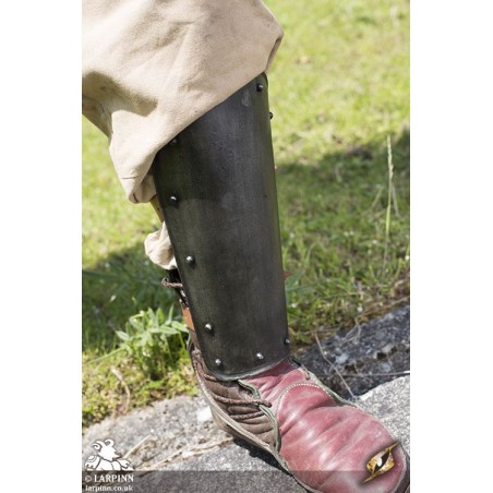 Dark Warrior Leg Protection Greaves - Epic Dark Metal
