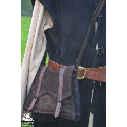 Duke Leather Shoulder Bag - Brown