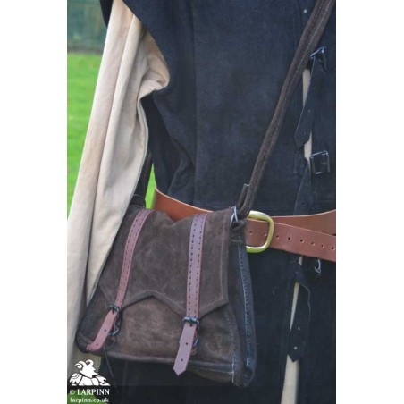 Duke Leather Shoulder Bag - Brown